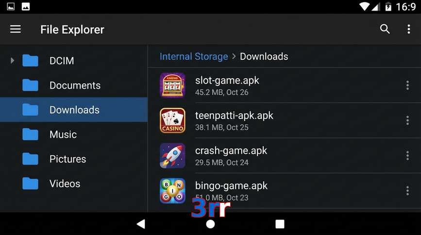 Main screen of 3Rr gameapk page for PK players