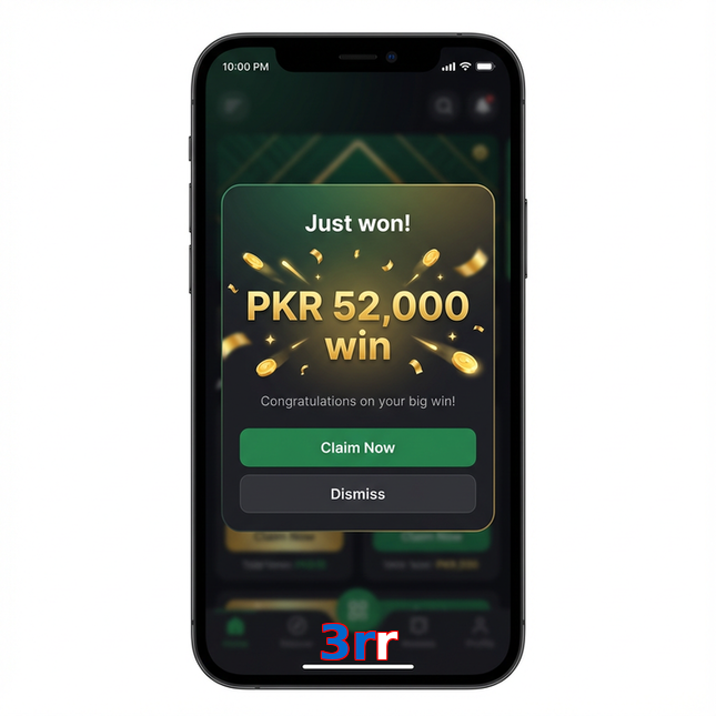 Main screen of 3Rr win page for PK players